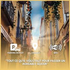 COCON CENTRAL - Cathédrale & Castillet - Parking Gratuit - Wifi