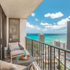 30th Fl Luxury Ocean & Waikiki view with Free Parking