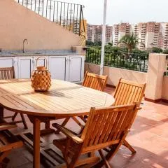 Perla de Mar - Ático con amplia terraza 40m2, piscina y parking en Playa Canet