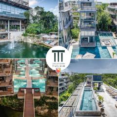 Waterworld 2BR on Cenote Pools and Gym Beach Club