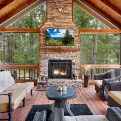 Tysons Peak - Pet Friendly Aska Adventure Cabin - Mountain Views, Hot Tub, Arcade, Bumper Pool Table, Wet Bar, Egg Style Grill,