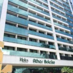 ATHOS BULCAO FLAT PARTICULAR VISTA LIVRE ANDAR ALTO PISCINA GARAGEM