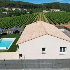 En Ardèche Villa de vacances l'Olympe climatisée avec sa piscine privée et chauffée