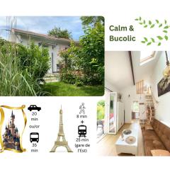 The Little Oak - tiny house with bed on mezzanine & terrace - from 1 to 4 p Disney, Paris & CDG