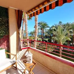 apartamento céntrico en 1ª línea de playa con piscinas y jardines