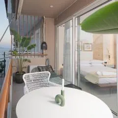 Infinity Blue next to the sea