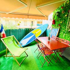 studio city center beach side free paddle beautiful terrace
