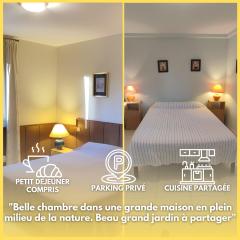 Chambre B&B à Font Margout - Calme - 4km de Sarlat - Petit-déjeuner
