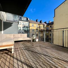 modern apartment with private terrace