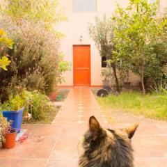 Hermosa casa interior con jardín y estacionamiento, a 10 min del Centro de Santiago