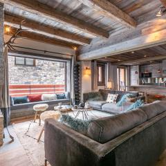 Appartement-chalet de standing avec cheminée et hammam, idéalement situé sur le front de neige de Val d'Isère - FR-1-694-9