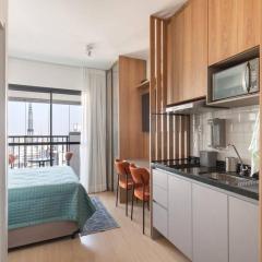 Studio novo próximo à Paulista, metrô e Augusta Andar alto com vista