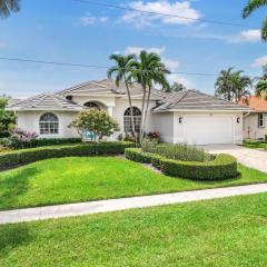 W exposure waterfront home with pool and dock
