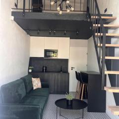 Black and white loft apartment