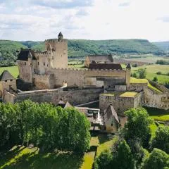 DREAM HOUSE in front of CHATEAU DE BEYNAC in Perigord , Dordogne