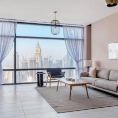 Blueground Index Tower city view gym pool DXB-1485