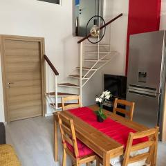 Comfy apartment with low ceiling attic