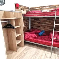 09 - Joli studio avec 2 lits, un lit double et un lit simple, logement tout équipé pour 1, 2 ou 3 personnes maximum, vue sur parc arboré, parking privatif gratuit, grand fourgon possible, tout le linge de maison est fourni