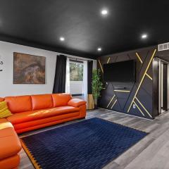 Dark House With HotTub TV in Rooms