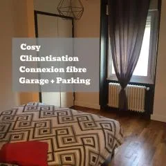 L'Oasis Appartement Cosy avec Climatisation, Parking, Vélos , Animaux Bienvenus