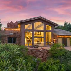 Beautiful Upscale Home with Views of Cathedral Rock, a Stream, Lush Fruit Trees