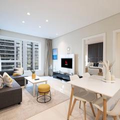 5 min Dubai Mall & Fountain - Partly Burj Khalifa View - SwimingPool - Business Bay