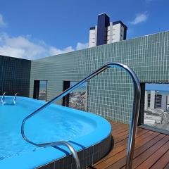 ACONCHEGANTE em Tambaú, piscina, garagem FIXA e completo!