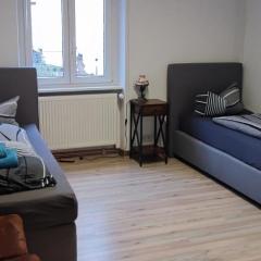 Monteurwohnung bei Würzburg bis 6 Personen mit gratis Parklätzen und Grill und WLAN 3x Schlafzimmer und Grill