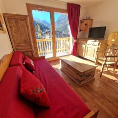 Appartement cosy 3 pièces, 6 pers à 100m des pistes, balcon sud, casier à skis - FR-1-265-372