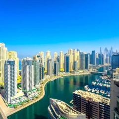 Luxury 1 Bedroom Full Marina View, Sleeps 5, 1 Min to Metro