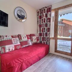 Studio cabine sud-ouest 4 personnes avec balcon à Belle Plagne - FR-1-455-260