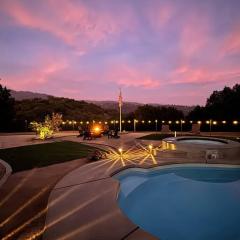 Stunning views with pool, spa, gold panning, firepit, game court and BBQ
