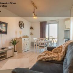 Splendid et cosy T2 terrasse, Airbus et Aéroport