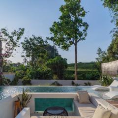 Modern New Villa Bordering Canggu, Ricefield View