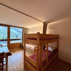 Studio skis aux pieds, 4 pers, balcon sud, cœur des Menuires - FR-1-452-185