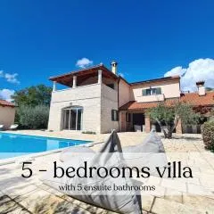 Spacious villa with pool, indoor jacuzzi and sauna near Poreč