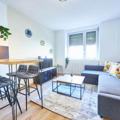 BE-3G - Joli 2 pièces tout équipé pour 1-2 pers au 3ème étage au centre de Mulhouse