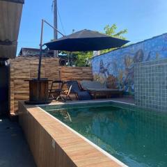 Casa com Piscina - Área da lazer familiar