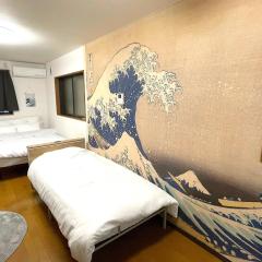 japanese art kiyo-e house traditional towns self check in