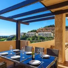 3 bedroom, top floor with fantastic terrace and pools