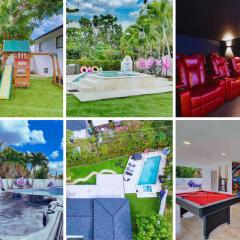 The Palms Villa with Cinema, Game Table, Pool, Jacuzzi , Giant Chess, 8 Beds