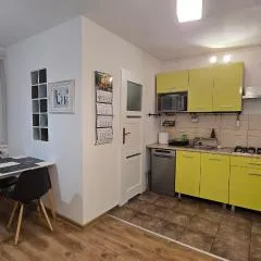 Apartament dwupoziomowy z kominkiem