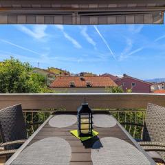 Helles Apartment in Neubausiedlung nur 500 Meter zum Strand mit Meerblick, Waschmaschine