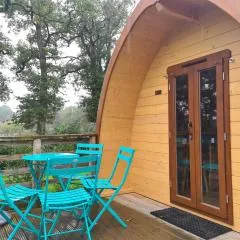Cabane forestière avec terrasse près de la base nautique - FR-1-591-644