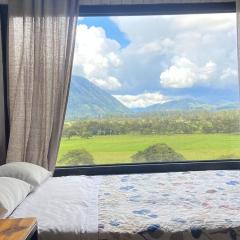 Cabaña2 con hermosa vista al valle