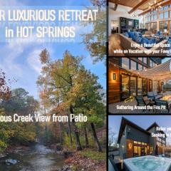 Luxurious Retreat! Private Creek View, Hot-tub, Pool