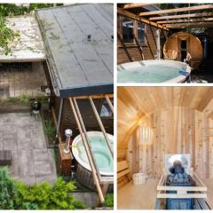 78 m2 Luxe Bos Chalet Welness Private Barrelsauna and HOTTUB and AIRCO