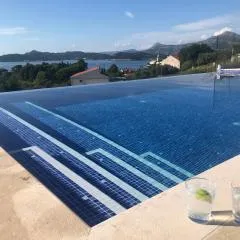 Magnificent new Villa Tofta on Lopud, Croatia. Sea views from the infinity pool