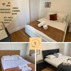 Spacieux, lumineux et bien placé pour 6Personnes, parking intérieur