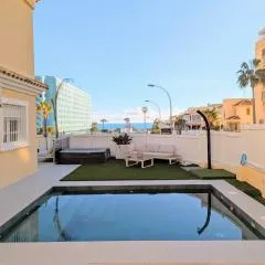 Spacious villa with private pool and beach views